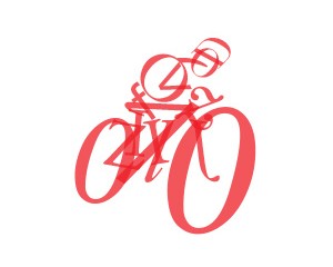 Typographic Bicyclist